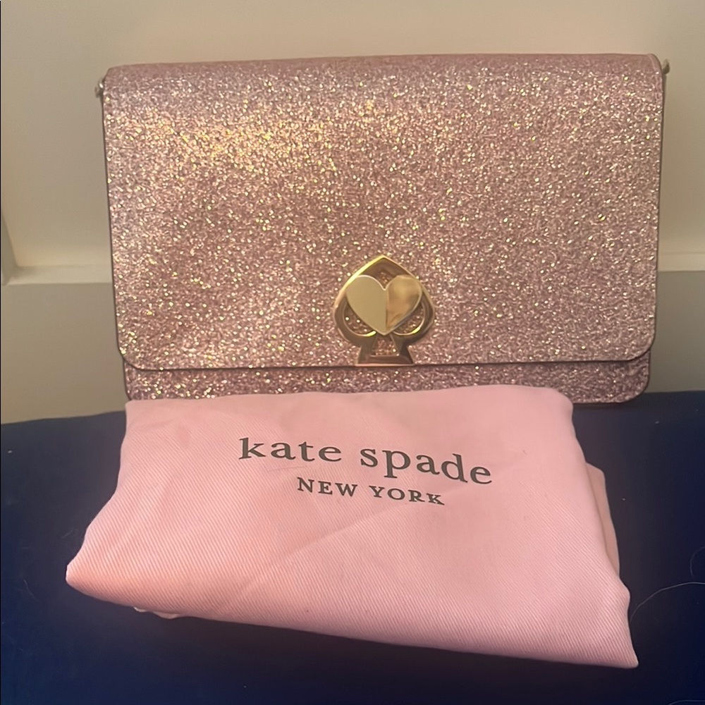 Kate Spade Nicola Shimmer Twistlock Chain Wallet
